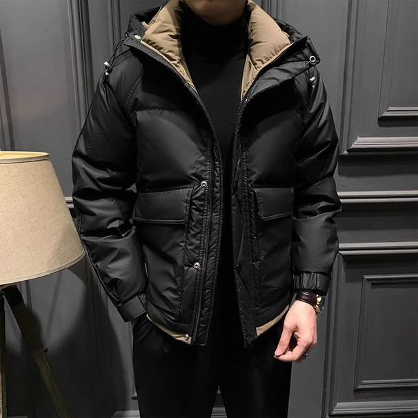 High-End Down Jacket For Men New Hooded Cold-Resistant Windproof Men's Winter Thickened Warm Coat_viptrois.com