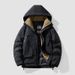 Pure Winter Workwear Jacket Men Short Casual Trendy Brand Windbreaker Coat White Duck Down Thickened Hooded Clothing_viptrois.com