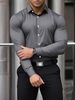 Men's Slim-Fit Long Sleeve Dress Shirt – Premium Cotton Blend Business Casual Shirt (6 Classic Colors) – Breathable & Wrinkle-Resistant_viptrois.com