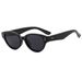 Popular Cat Eye Rice Nail Small Frame Sunglasses Running Volume Plastic Teeth Men And Women Street Shooting Sunglasses Version_viptrois.com
