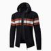 Men's Stylish Sherpa-Lined Hooded Knit Cardigan – Fleece-Lined Winter Coat With Zipper, Warm & Cozy, Casual & Comfortable_viptrois.com
