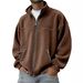 2026 Autumn And Winter New European And American Men's Clothing American Fleece Stand-up Collar Zipper Sweater Casual Jacket_viptrois.com