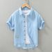 Men's Clothing Short Sleeved Thin Ice Silk Free Ironing Wrinkle Texture Casual Loose Cardigan White Shirt_viptrois.com