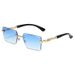 Square Frameless Sunglasses – European & American Trend With Leopard Print & Cut-Edge PC Lenses_viptrois.com