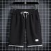 Men's Summer Waffle Drawstring Shorts Casual Trendy Versatile Youth Style Five Point Outerwear Pants_viptrois.com