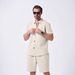 Men's Clothing Summer New Men's Solid Color Cardigan Button Down Short Sleeved Casual Shirt Short Sleeved Suit_viptrois.com