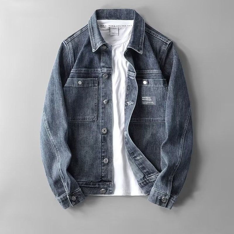 Men's Clothing New Spring And Summer Men's Denim Jacket Retro Handsome Korean Jacket Men's Casual Spring And Autumn Style Trendy Denim Jacket_viptrois.com