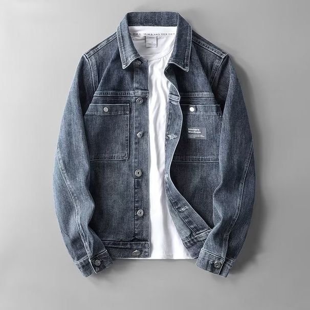 Men's Clothing New Spring And Summer Men's Denim Jacket Retro Handsome Korean Jacket Men's Casual Spring And Autumn Style Trendy Denim Jacket_viptrois.com