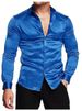 2022 Autumn Fashion Men's Bright Face Solid Color Ball Shirt_viptrois.com