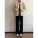 2025 American Washed Canvas Denim Men's Spring And Autumn Stand Collar Design Casual Jacket Top_viptrois.com