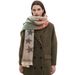 Unisex Circular yarn jacquard five-pointed star scarf with gradient color_viptrois.com
