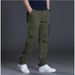 Spring Autumn Cargo Casual Mens Baggy Regular Cotton Trousers Male Combat Tactical Pants Multi Pockets_viptrois.com