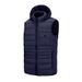 Men's Clothing Vest With Detachable Hood Handsome Vest Silk Cotton Jacket Warm Sleeveless Cotton Clothes_viptrois.com