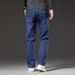 Winter Quality Lamb Wool Thermal Jeans Men's Fleece Thickened Straight Jeans Men's Fat Plus Size Pants_viptrois.com