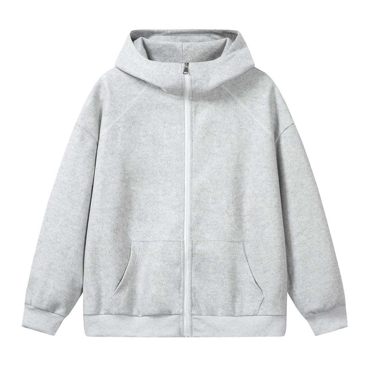 Nordmann Heavyweight Textured Woolen Hooded Sweatshirt For Men, Autumn American Retro Color-Block Zipper Couple Cardigan Jacket_viptrois.com