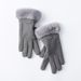 Women's Gloves German Velvet Gloves Autumn And Winter Warm Cycling Korean Style Plus Velvet Thickened Cold And Windproof Touch Screen Suede Students_viptrois.com