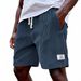 Men's Corduroy 5-Pocket Shorts - Wide Wale Casual Streetwear Knee-Length Shorts With Adjustable Waist For Urban Style & Outdoor Activities_viptrois.com