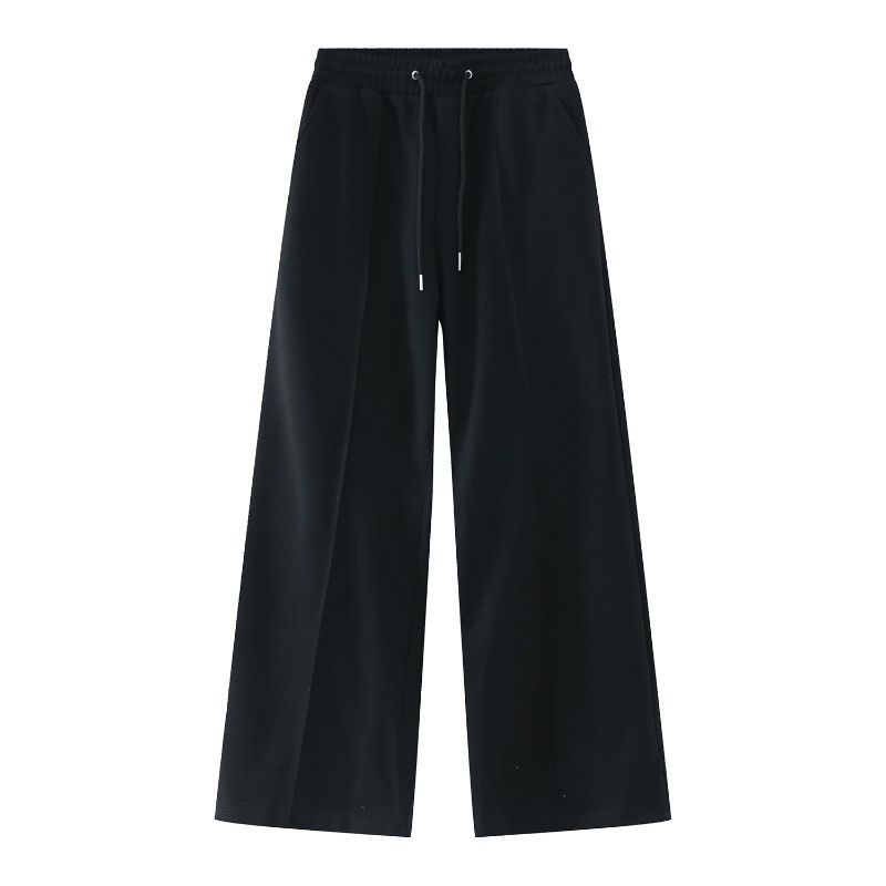 Men's Clothing Niche High End Heavy Wide Leg Sweatpants Autumn And Winter Loose Straight Gray Sports Casual Pants_viptrois.com