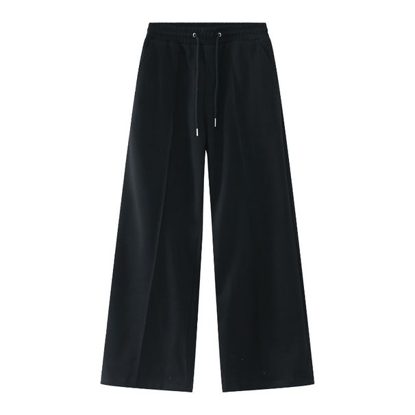 Men's Clothing Niche High End Heavy Wide Leg Sweatpants Autumn And Winter Loose Straight Gray Sports Casual Pants_viptrois.com
