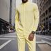 Men's Long Sleeved Shirt Set Y2 Ethnic Style Stand Collar Fashionable Striped Print New Autumn Collection_viptrois.com
