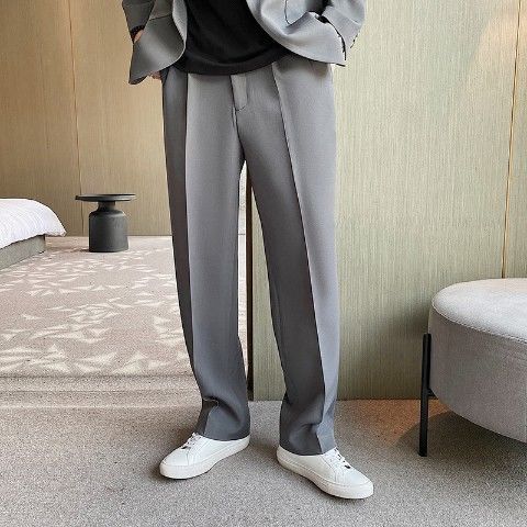 Spring And Autumn New Men's Thin Suit Jacket With A Casual Feel, Light And Mature Style, Small Suit Set With Loose Fit, Cool And Trendy Style_viptrois.com