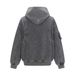 Punk Wasteland Style Vintage Washed Hoodie Men's Vibe Trendy Brand Design Embroidered Letters Loose Sweatshirt_viptrois.com