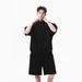 Henley Collar Short Sleeve Polo Shirt For Men Summer Trendy Outfit Handsome High-End Style Casual Two-Piece Set_viptrois.com