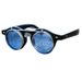 Steampunk Round Flip Sunglasses – Double Layer Retro Design, Ocean Lens (Unisex Fashion Sunglasses)_viptrois.com