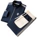 Men's Clothing Autumn Men's Blue Casual Sports Suit Men's Two Piece Suit Fashion Trend Side Stripes Couple Wear_viptrois.com