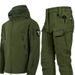 Ruin Russian Camouflage Shark Skin Windbreaker Set With Fleece Waterproof Tactical Set_viptrois.com