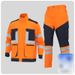 Customizable Winter Workwear Set – High-Visibility Thermal Work Jacket & Pants, Waterproof Construction Safety Suit (Fluorescent Orange/Green)_viptrois.com