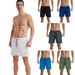 European And American Four-way Stretch Casual Loose Pure Color Short Pants For Summer Quick-drying Beachwear For Men_viptrois.com