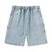men's summer thin five-point pants men's loose large size cool mid-pants trendy elastic waist breeches_viptrois.com