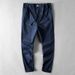 Men's Clothing Tapered Pants Elastic Waist Casual Pants Men's Elastic Slim Fit Skinny Pants Pure Cotton Youth Pants Trendy Simple Long_viptrois.com