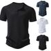 Men's Summer Breathable Quick-Dry Button-Up Shirt Casual Solid Color Polo Shirt Cool Mesh Short Sleeve_viptrois.com