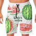 Men's 3D Watermelon Print Beach Shorts Casual Loose Quick Drying Breathable Hawaiian Style Summer Wear_viptrois.com