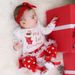 Christmas Baby Snowflake Long Sleeve Romper Set For Girls 0-24 Months, Soft Cotton Infant Dress, Holiday Outfit (Santa, Reindeer, Snowman Designs)_viptrois.com