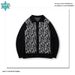 Men's Clothing Jacquard Knit Cardigan Sweater Autumn/winter Style Textured Collar, Loose And Casual Knitwear._viptrois.com