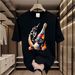 【DORAE】2026 Unisex T-shirt (100% Cotton) Black ("Champagne Celebration Penguin" Print & Playful Accent) – Casual Style For Friend Gathering_viptrois.com
