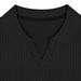 Men Slim Lapel V Neck Short Sleeve Polo Mature Tone Stripe All Match Gentleman Summer Daily Basic Daily Outfit Top_viptrois.com