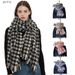Unisex Women's autumn and winter thickened dual-purpose checkered bib scarf_viptrois.com
