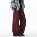Men's Clothing Heavy Textured Bright Line Split Casual Pants Men's Autumn Style Straight Loose Sweatpants Trendy Brand Sports Trousers_viptrois.com