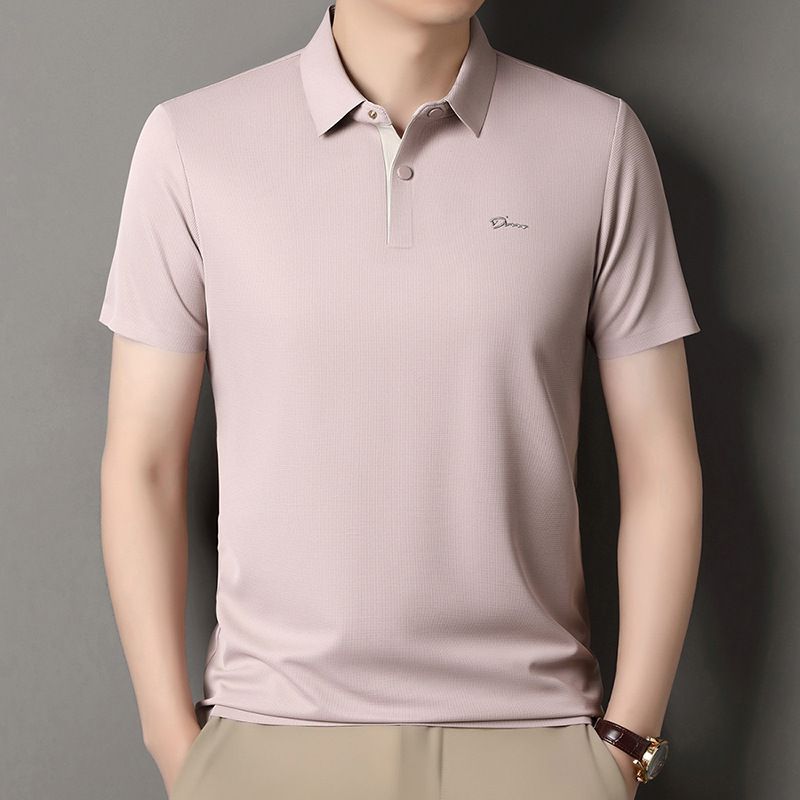 Seamless Polo Shirt For Men – Breathable & Quick-Dry Short-Sleeve Top (M-4XL, Moisture-Wicking, Business Casual, Classic Fit)_viptrois.com
