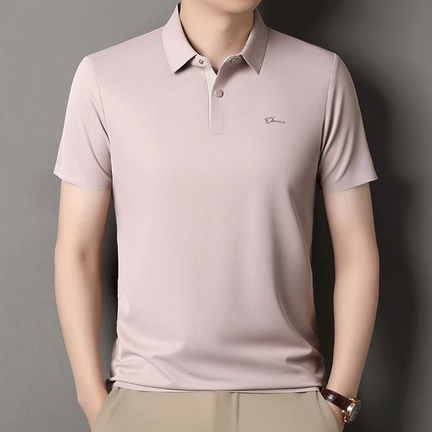 Seamless Polo Shirt For Men – Breathable & Quick-Dry Short-Sleeve Top (M-4XL, Moisture-Wicking, Business Casual, Classic Fit)_viptrois.com