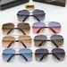 Men's Sunglasses New Fashion Retro Metal Double Beam Polygon Sunglasses Trendy Gradient Mesh Side Visor Sunglasses_viptrois.com