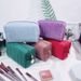 Makeup Tools & Accessories New Quilted Striped Velvet Cosmetic Bag Portable Hand Held Small Square Bag Simple Travel Storage Cosmetic Bag_viptrois.com