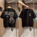 2025 Summer Fashion Cartoon-embroidered Round-neck Short-sleeved Men's Casual, Versatile And Trendy Three-dimensional Foam Half-sleeved T-shirt_viptrois.com