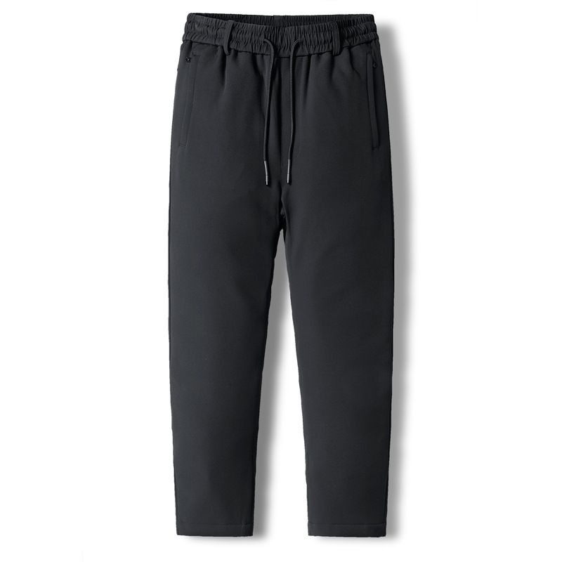 Men's Insulated Down Pants – Thickened Winter Snow Pants For Skiing, Hiking & Outdoor Adventures (L-8XL, Black, Water-Resistant & Windproof)_viptrois.com