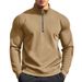 The New Spring And Autumn High-neck Half-lapel Zipper Hoodie Is Fashionable, Simple And Retro For Men Going Out_viptrois.com