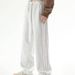 Men's Casual Sports Pants Gray Striped Loose Fit Straight Leg Trendy Sweatpants Plus Size Solid Color Long Pants For Spring Autumn_viptrois.com